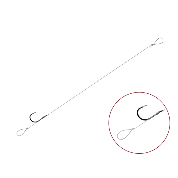Feeder kötött horog Delphin FLR Loop / 6db 8cm #8