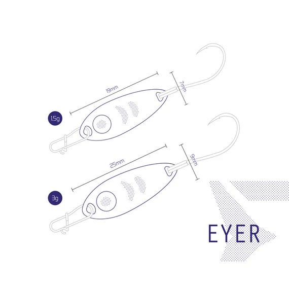Villantó Delphin EYER 1.5g NIGHT Hook #8