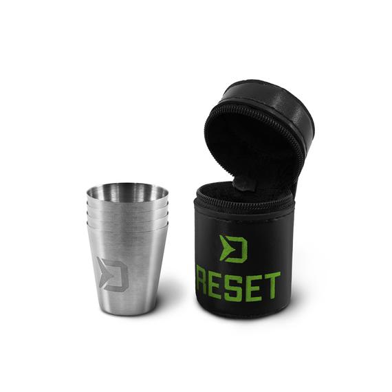 Rozsdamentes acél pohár készlet Delphin RESET 4in1 4x30ml