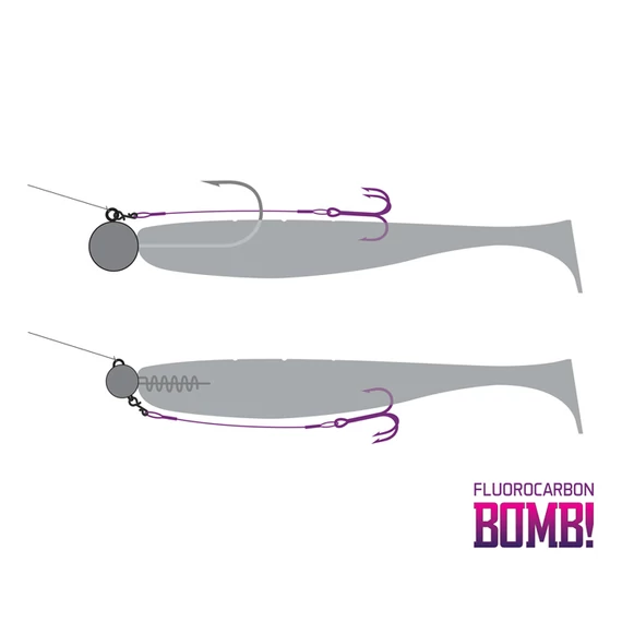 BOMB! Twisto RIGS Fluorocarbon / 3db #8/6cm