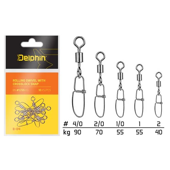 Rolling swivel with Crosslock snap BN/4/0